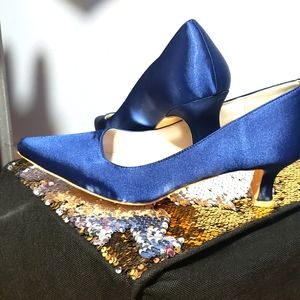 Blue heel shoes